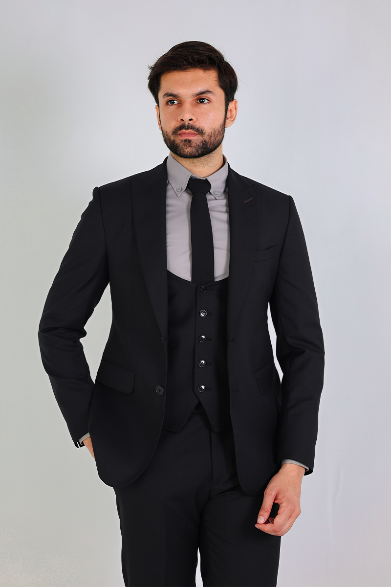 Thalor Three Piece Suit Blk