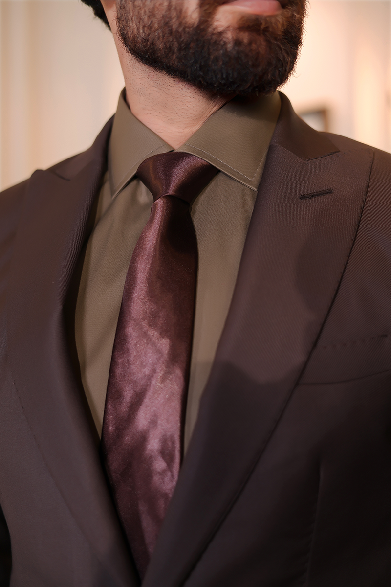 DIEGO Two Peice Suit Choclate Brown