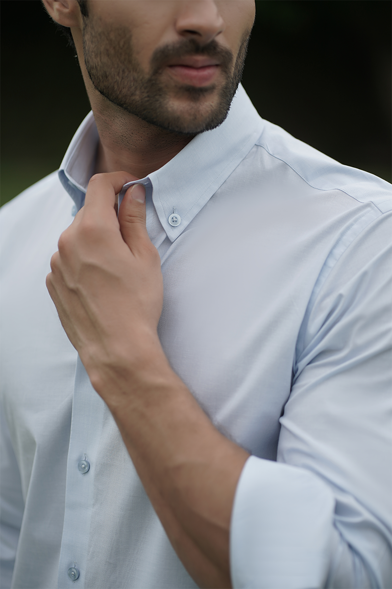 OZOLS Formal shirt Sky blue