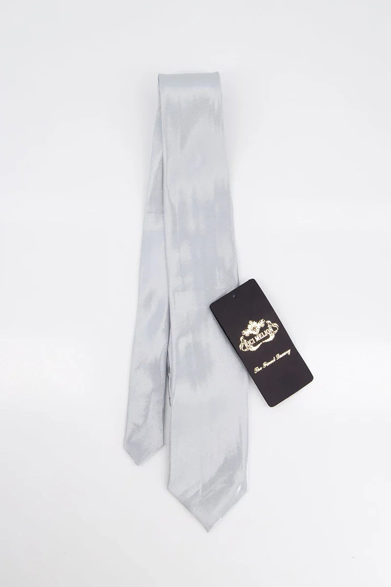 Avvento Tie & Pocket Sqaure-GRY