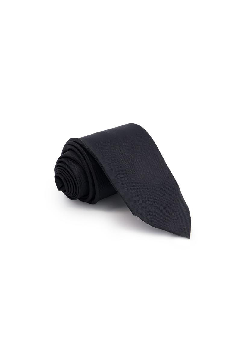 Tifone Tie & Pocket Square-BLK