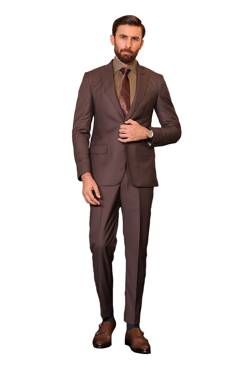 DIEGO Two Peice Suit Choclate Brown