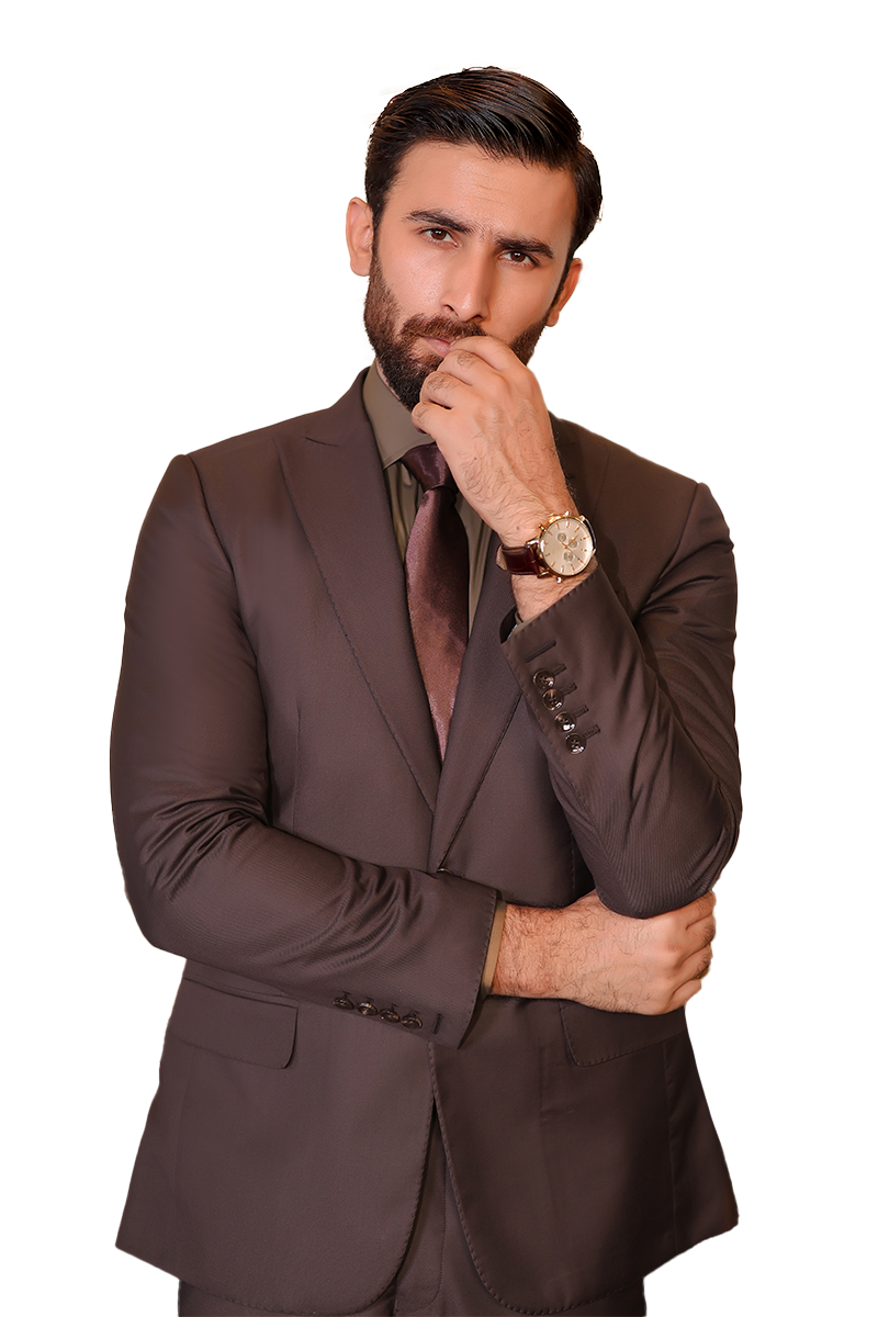 DIEGO Two Peice Suit Choclate Brown