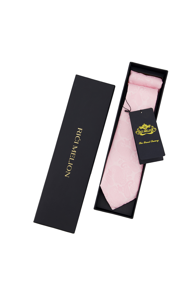 Safora Tie & Pocket Square-PNK