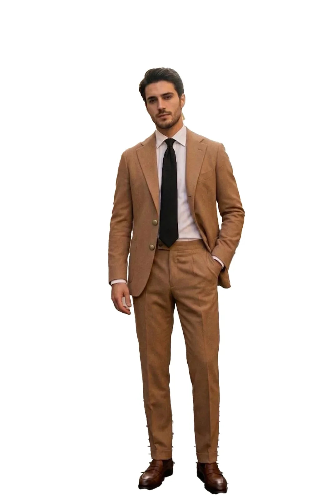 Mangnaro Two Piece Suit-BRN